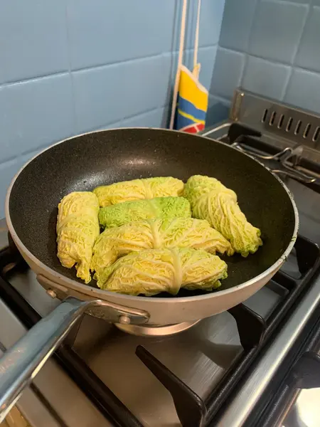 cottura degli involtini di Verza