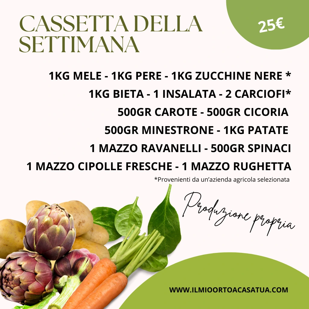 Box di frutta e verdura in offerta