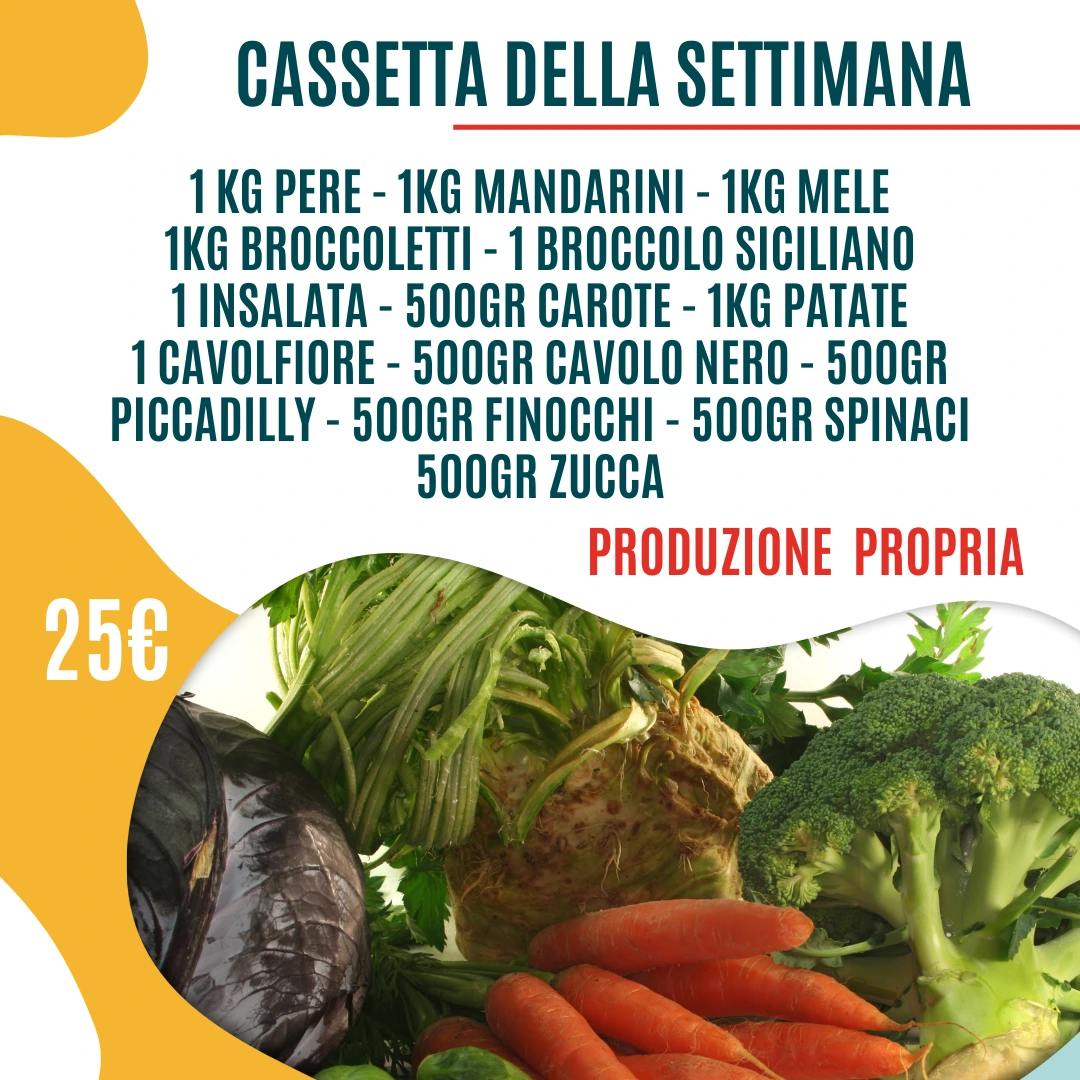 Box di frutta e verdura in offerta