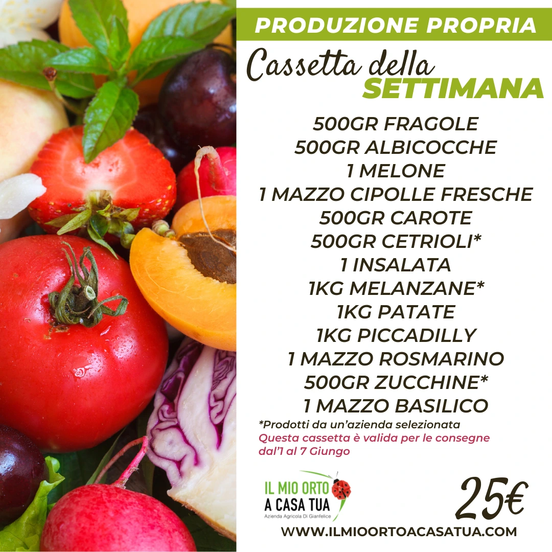 Box di frutta e verdura in offerta