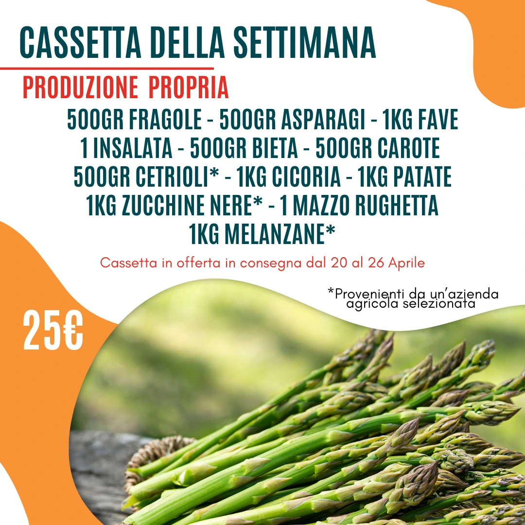 Box di frutta e verdura in offerta