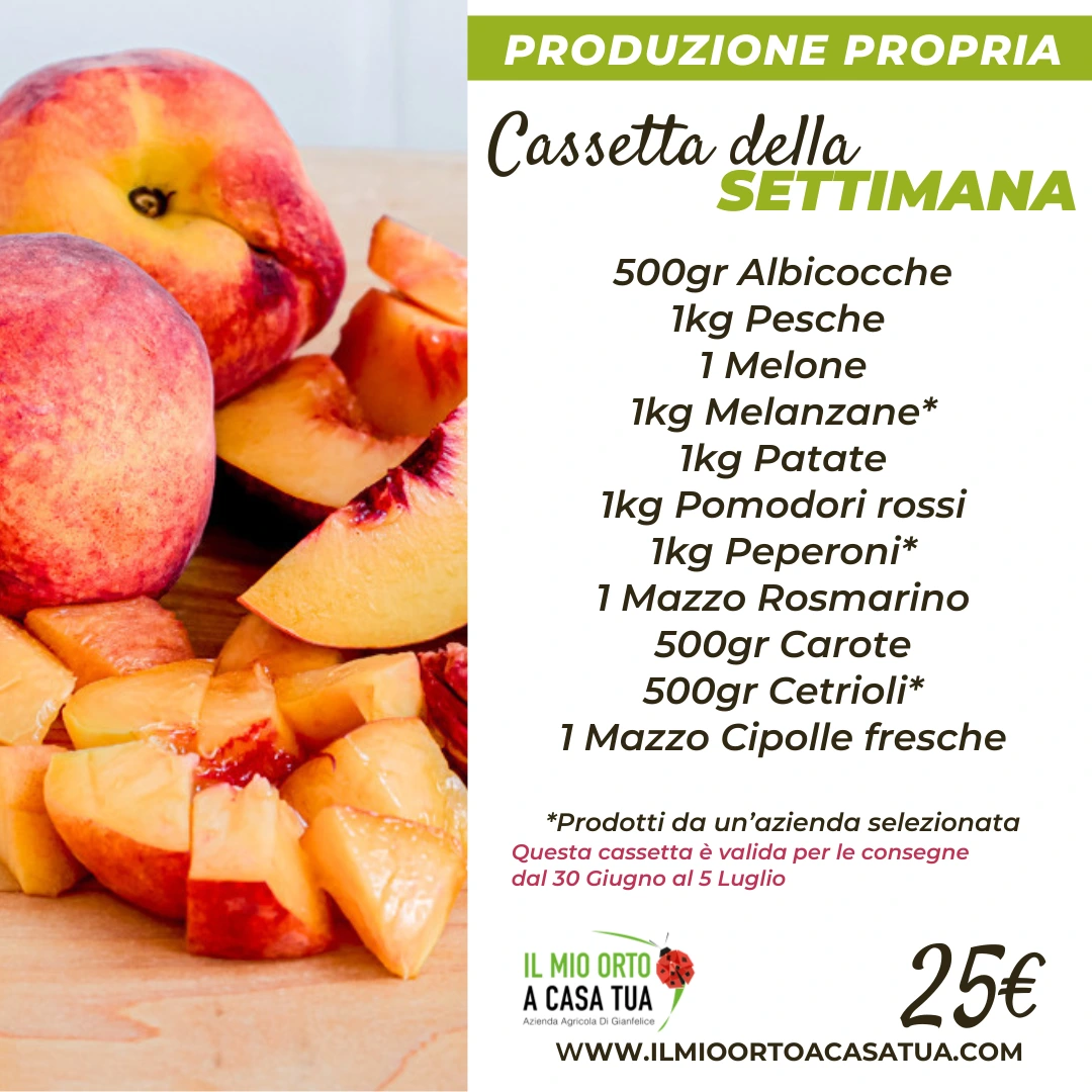 Box di frutta e verdura in offerta