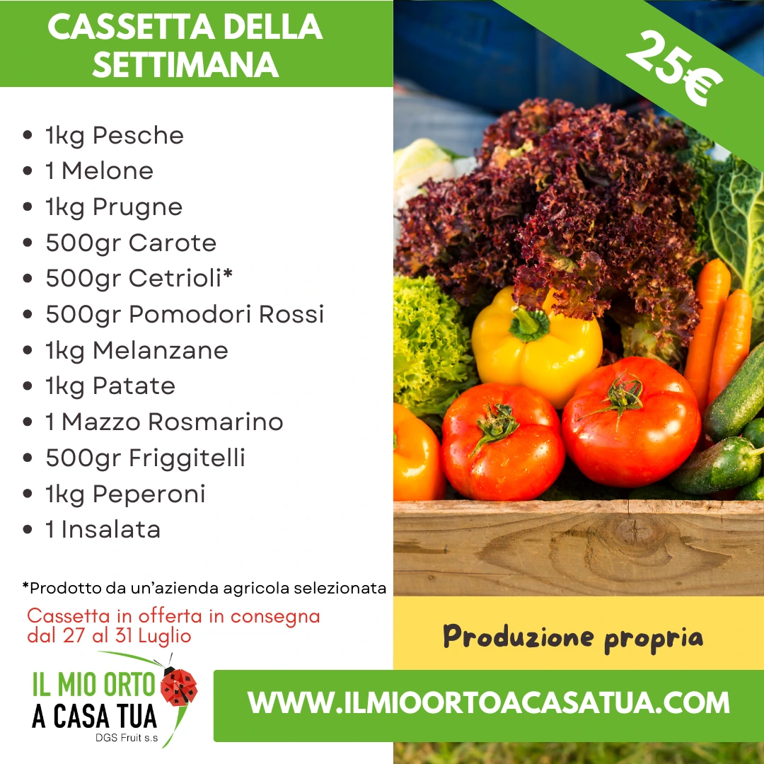 Box di frutta e verdura in offerta