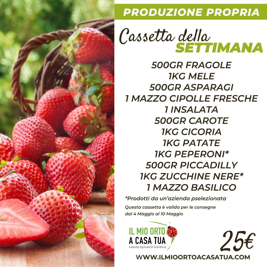 Box di frutta e verdura in offerta