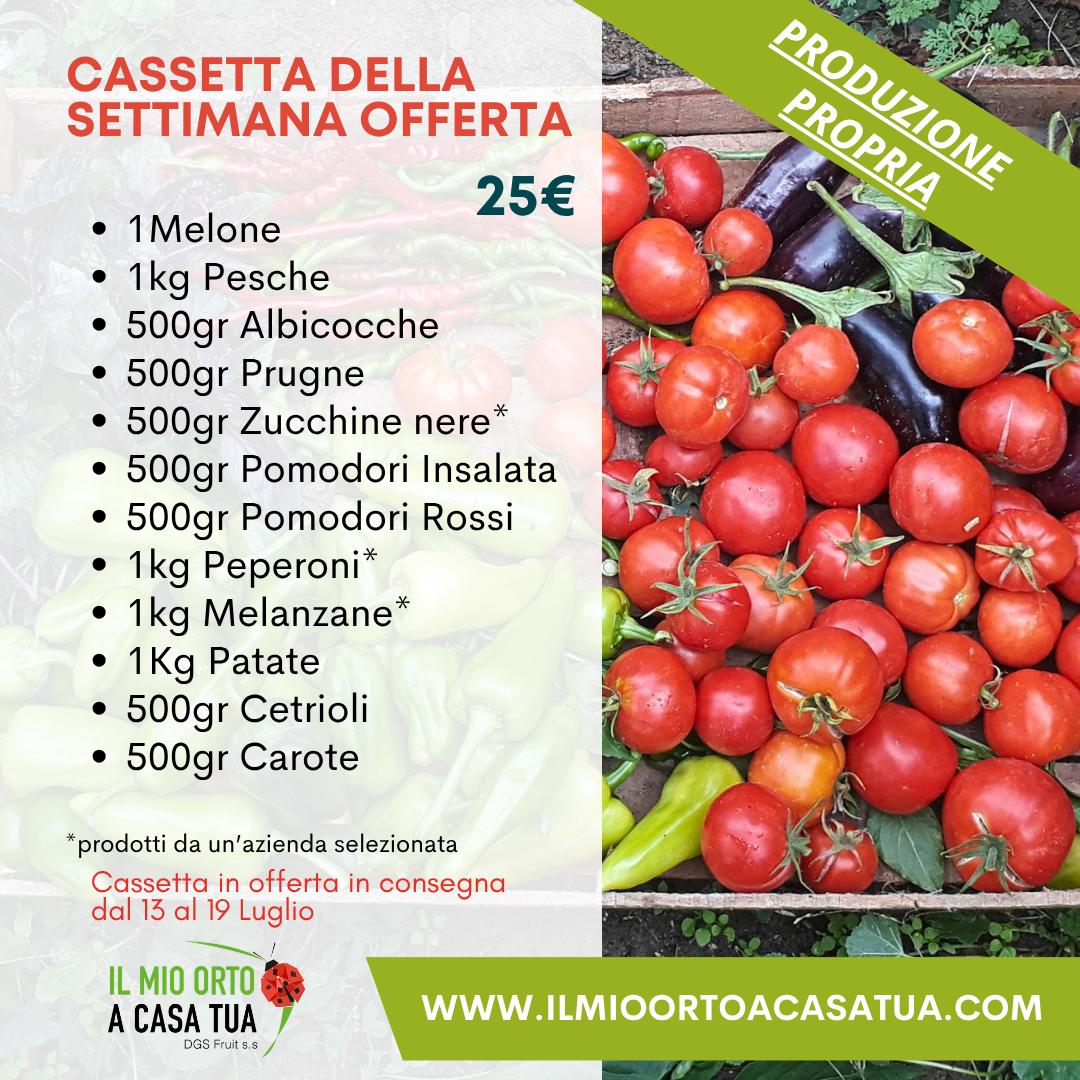 Box di frutta e verdura in offerta