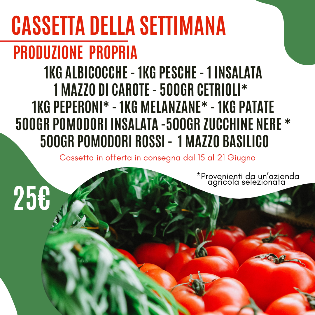 Box di frutta e verdura in offerta