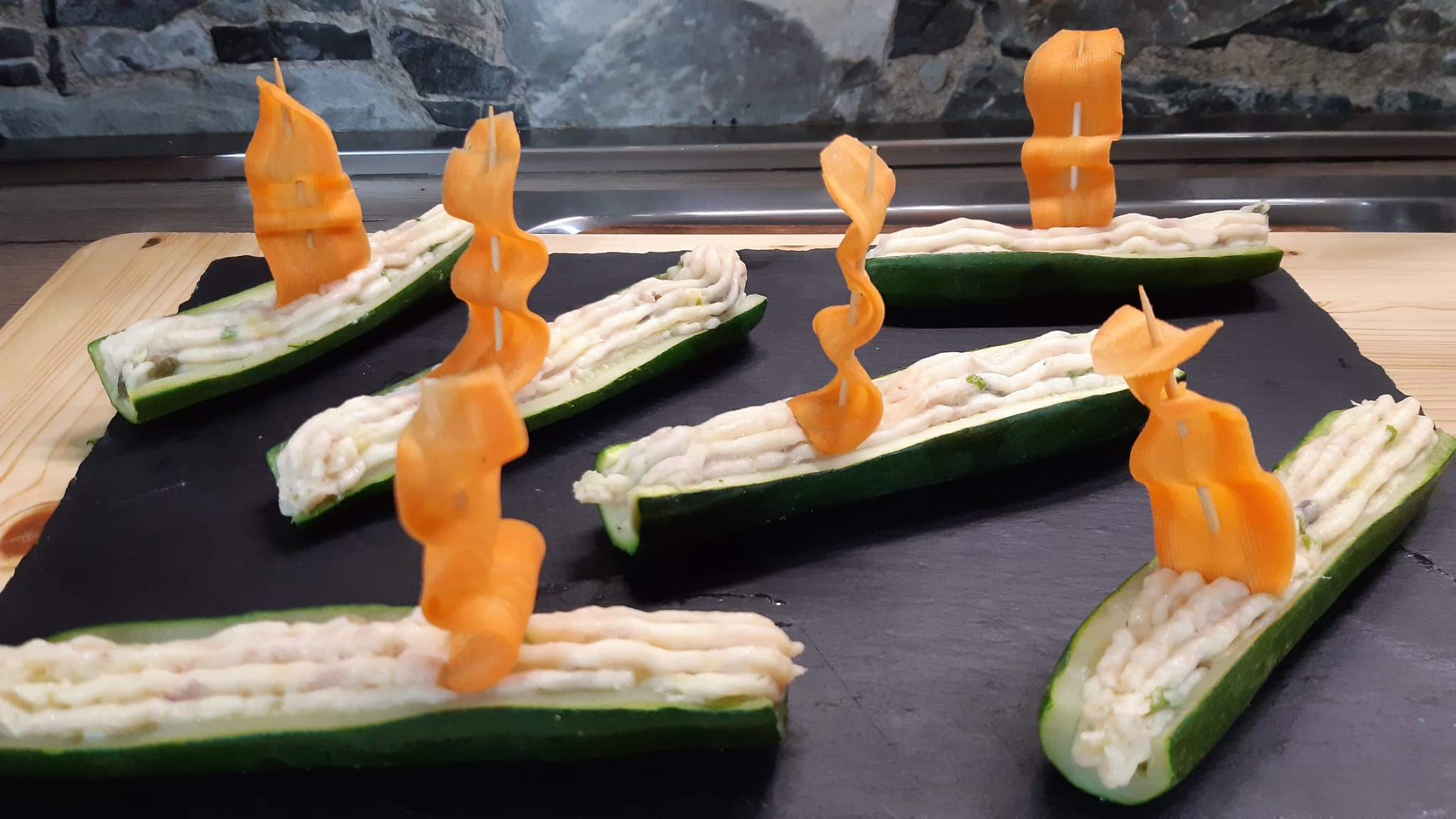 Barchetta di zucchine