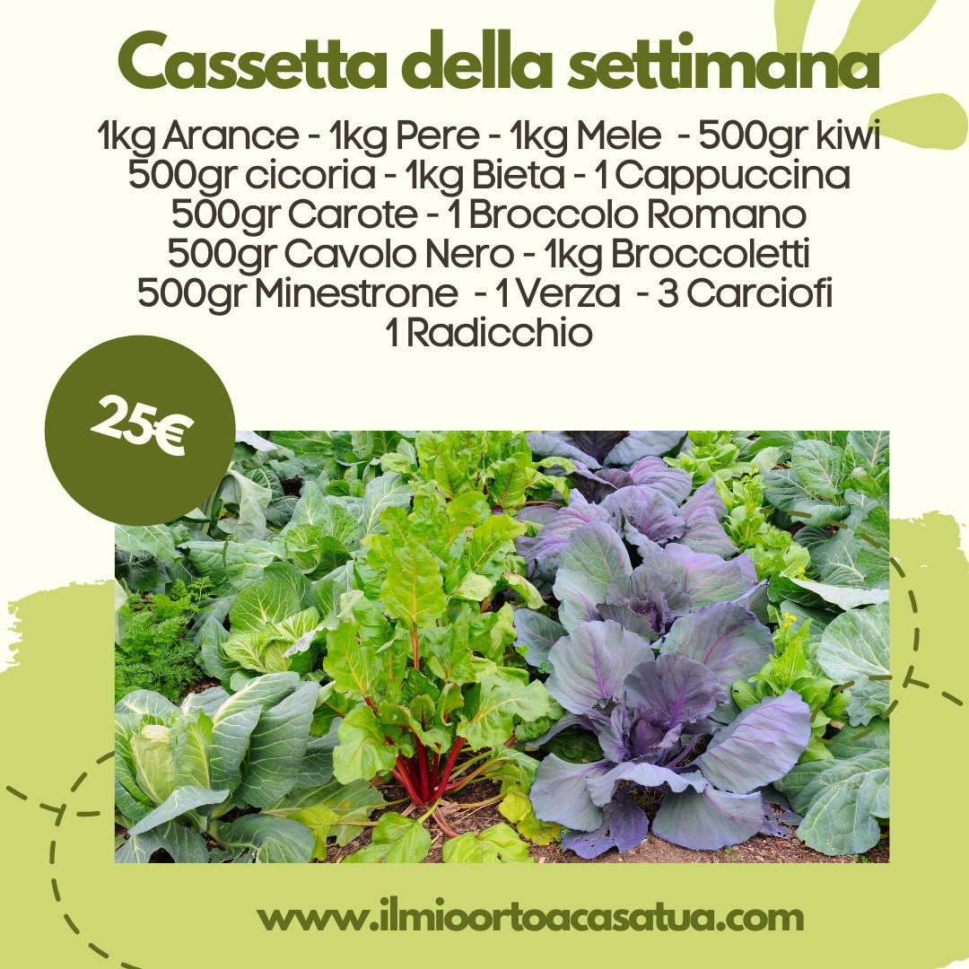 La cassetta di frutta e verdura a domicilio di questa settimana