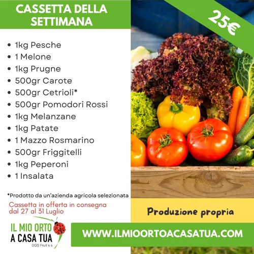 Box di frutta e verdura in offerta